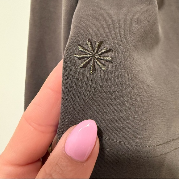 Athleta Espresso Brown Cropped 1/2 Zip Pullover XS Cozy Athleisure - Picture 6 of 7